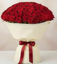 Букет 101 Красная роза Милано в Зелёную Поляну