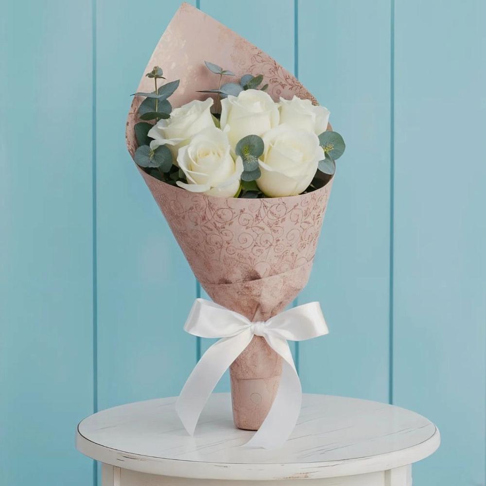 Букет цветов из: Розы в Зелёную Поляну