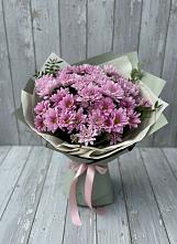 Букет цветов из:  Хризантемы в Зелёную Поляну