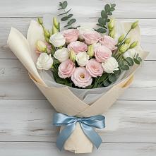 Букет цветов из:  Лизиантусы #REPLACE_PRED# Зелёную Поляну