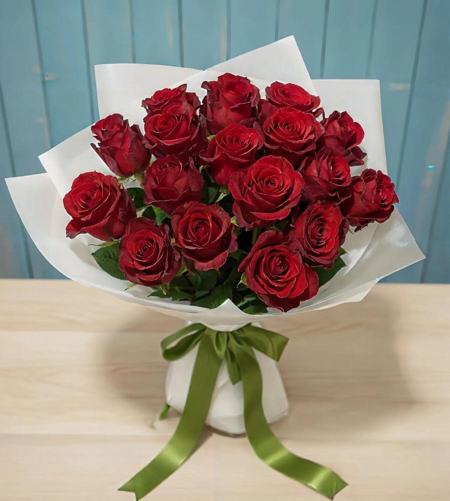 Букет Красные розы в Зелёную Поляну