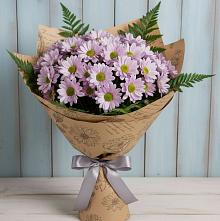 Букет цветов из:  Хризантемы #REPLACE_PRED# Зелёную Поляну