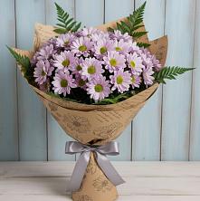 Букет цветов из:  Хризантемы в Зелёную Поляну