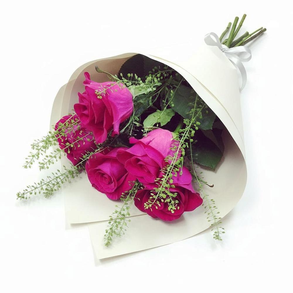 Букет цветов из: Розы в Зелёную Поляну