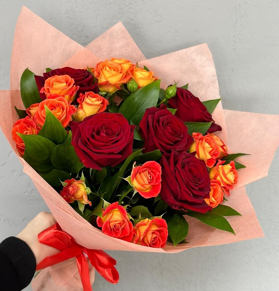 Букет Любовь и восторг в Зелёную Поляну