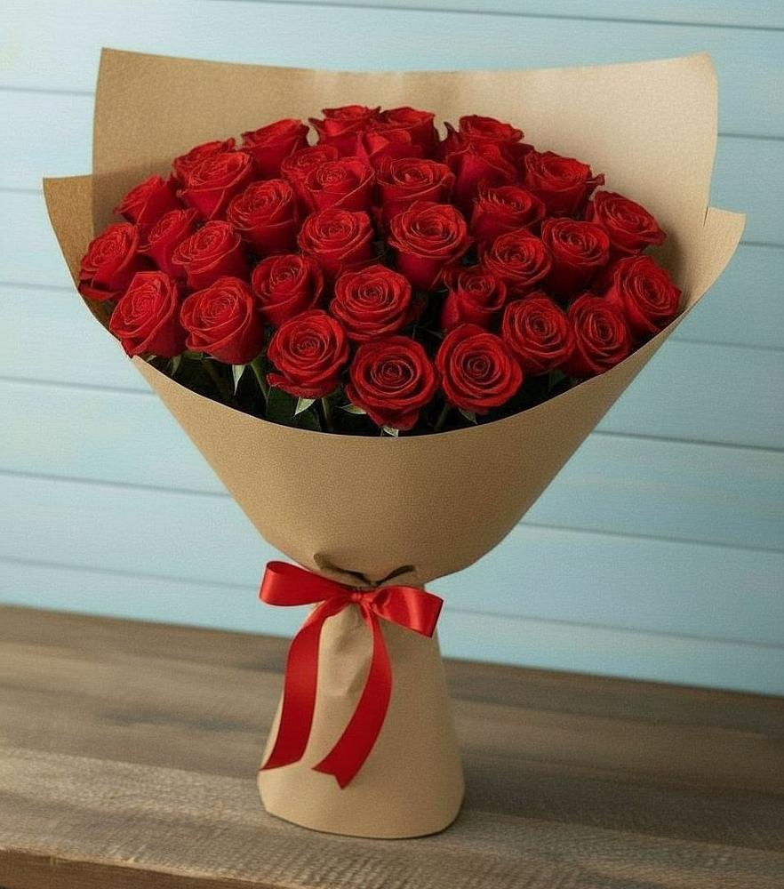 Букет Красные розы Милано в Зелёную Поляну