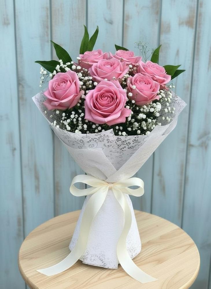 Букет цветов из: Розы в Зелёную Поляну