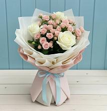 Букет цветов из:  Розы в Зелёную Поляну