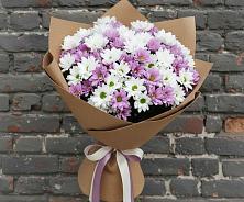 Букет цветов из:  Хризантемы #REPLACE_PRED# Зелёную Поляну