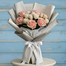 Букет цветов из:  Розы #REPLACE_PRED# Зелёную Поляну