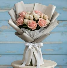 Букет цветов из:  Розы в Зелёную Поляну