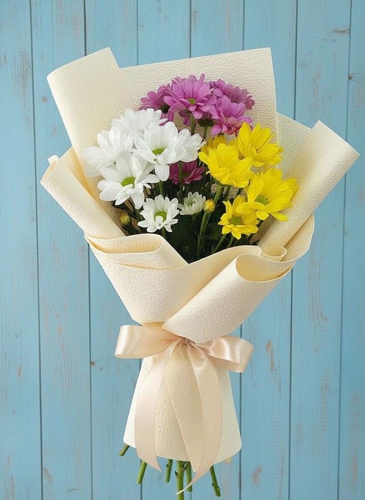 Букет цветов из: Хризантемы в Зелёную Поляну