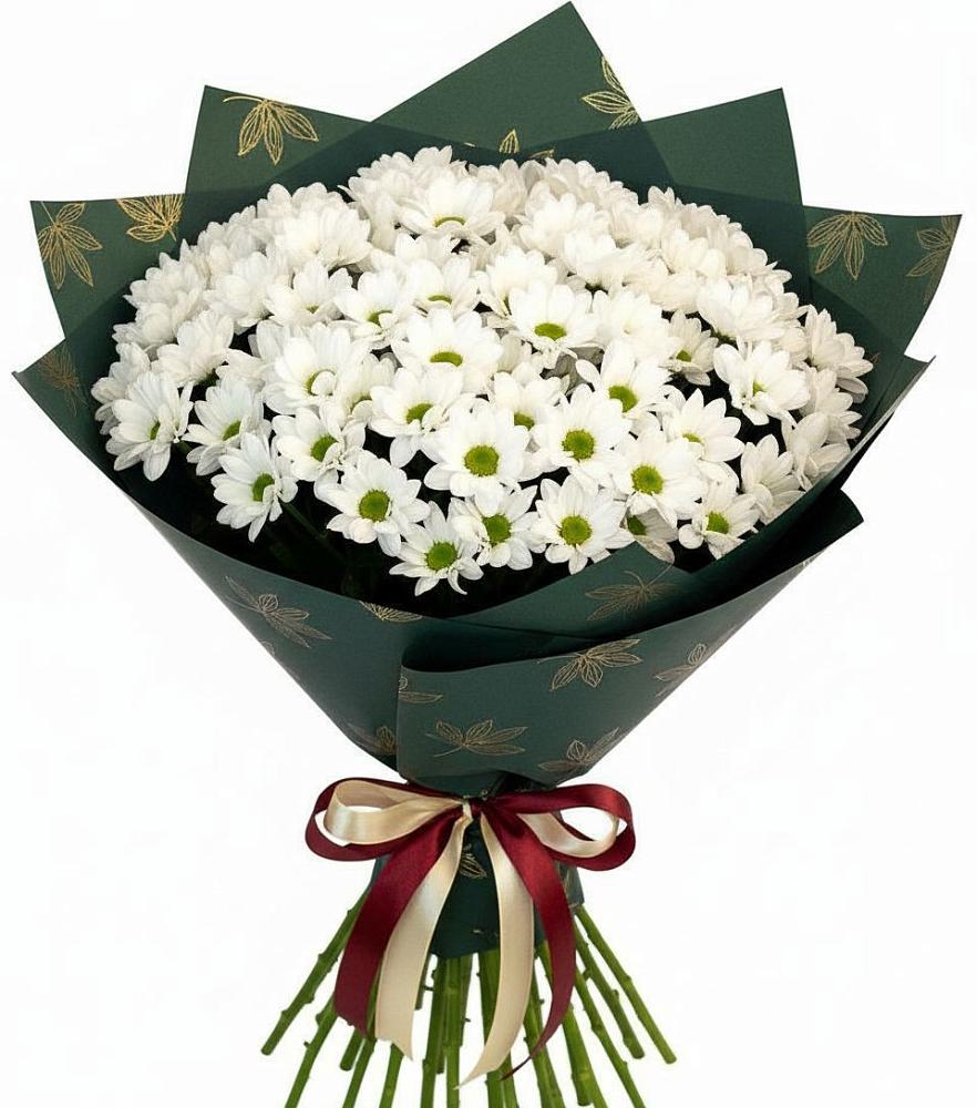 Букет цветов из: Хризантемы в Зелёную Поляну