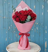 Букет цветов из:  Розы в Зелёную Поляну