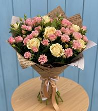 Букет цветов из:  Розы #REPLACE_PRED# Зелёную Поляну