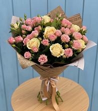 Букет цветов из:  Розы в Зелёную Поляну