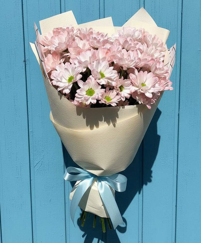 Букет цветов из: Хризантемы в Зелёную Поляну