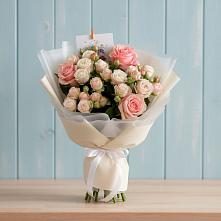 Букет цветов из:  Розы в Зелёную Поляну
