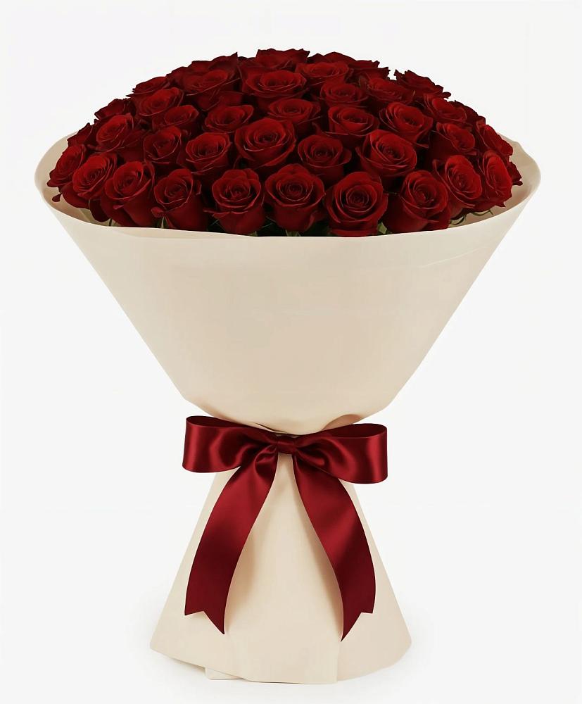 Букет 101 Бордовая роза Блэк Бакарра в Зелёную Поляну