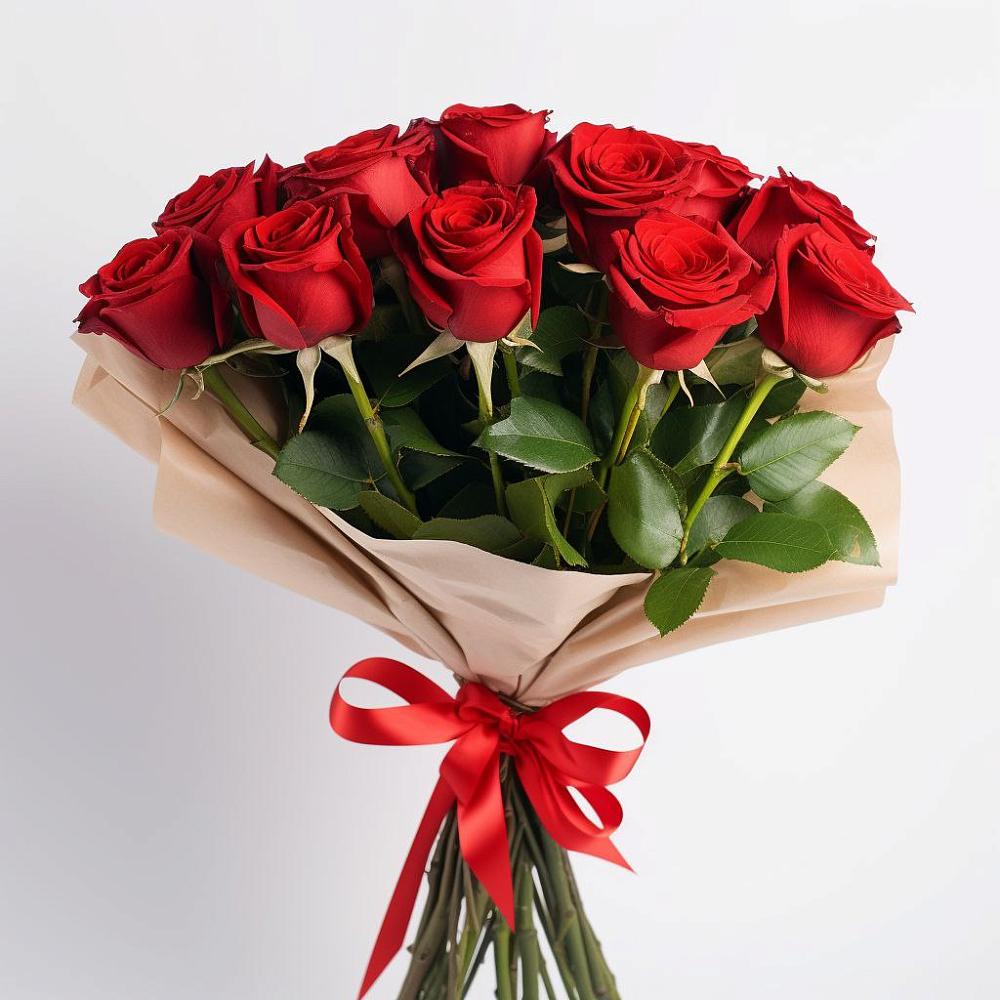 Букет 11 Красных роз Эдлесс Лав в Зелёную Поляну
