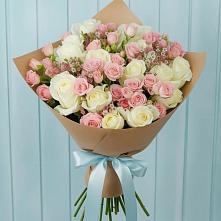 Букет цветов из:  Розы в Зелёную Поляну